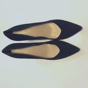 Marc Fisher size 9.5, 3" Black Suede Chunky Heel